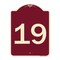 Signmission Designer Series Sign W/ Number 19, Burgundy Heavy-Gauge Aluminum Sign, 24" x 18", BU-1824-22903 A-DES-BU-1824-22903 - alternate 1